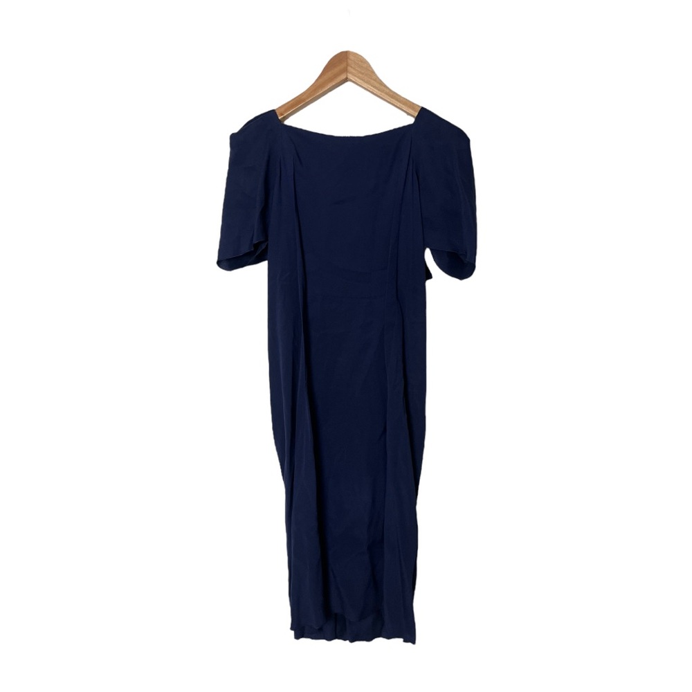 RM Roland Mouret Blue Navy Silk Zip Up Front Dress US 8 2523 - Picture 6 of 7